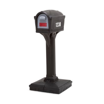 Simplay3 Dig Free Easy Up Classic Black Plastic Mailbox