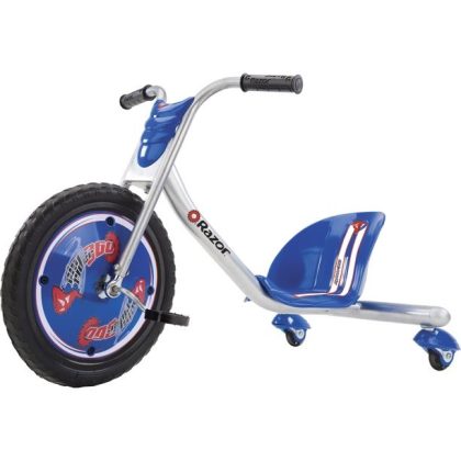 Razor RipRider 360 Drift Trike - Blue, 3-Wheeled Drifting Ride-On, Welded Steel, Tricycle