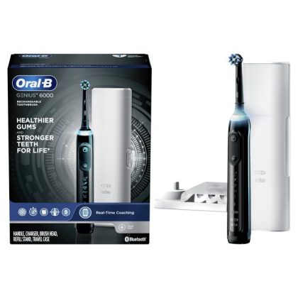 Oral-B Genius 6000 Rechargeable Electric Toothbrush, Black, 1 Ct