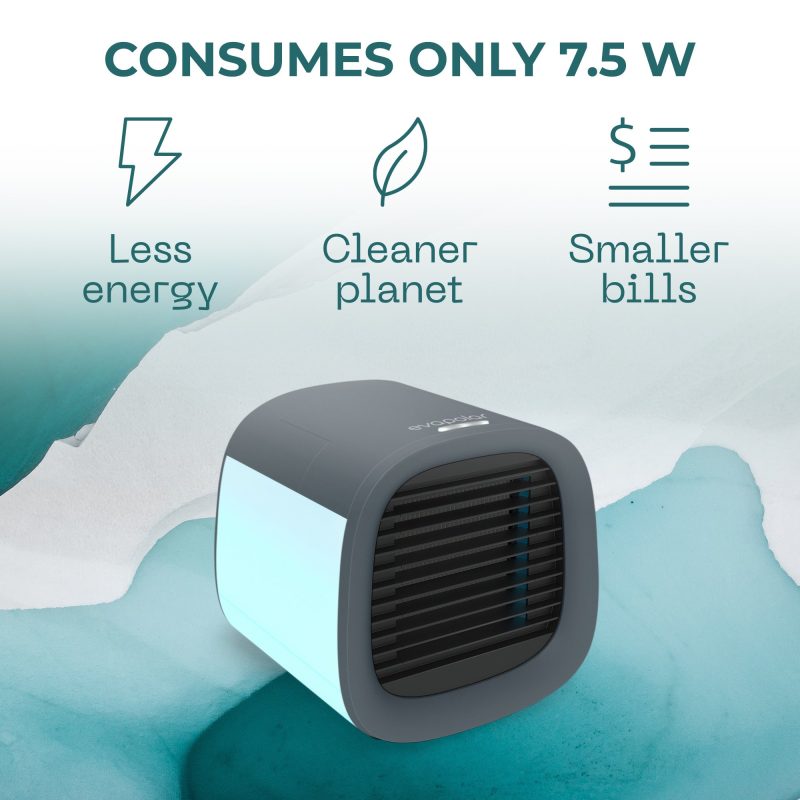 Evapolar evaCHILL Personal Air Cooler, Portable Air Conditioner, Humidifier, Cooling 27 oz, Gray