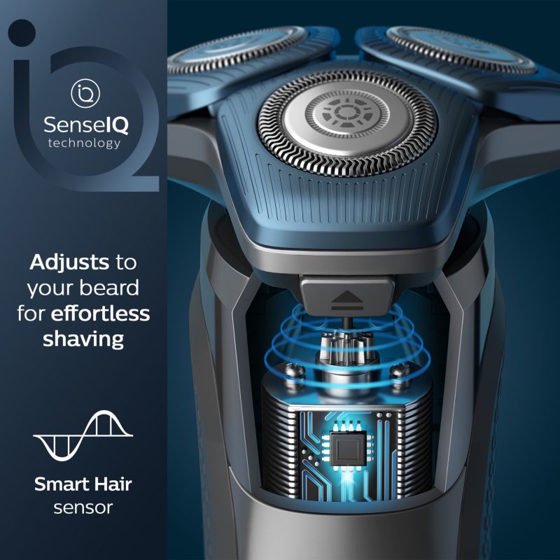 Philips Norelco Shaver 7100, Rechargeable Wet & Dry Electric Shaver with Senseiq Technology and Pop-Up Trimmer S7788/82
