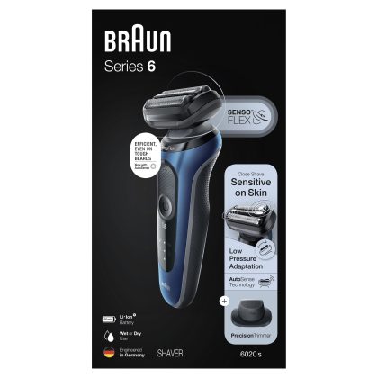 Braun Series 6 6020s Wet Dry Men's Electric Shaver with Charging Stand