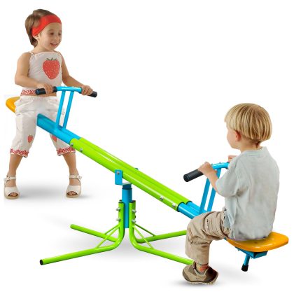 Pure Fun Heavy Duty 360-Degree Swivel Kids Seesaw, Indoor or Outdoor, 175 lbs Weight Limit, Ages 3+
